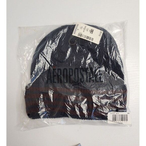 Aeropostale NWT Winter Cap, Unisex, Navy Blue - Picture 2 of 4